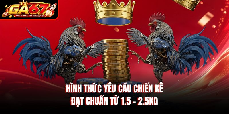 Hình thức yêu cầu chiến kê đạt chuẩn từ 1.5 - 2.5kg